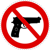 panneau arme interdit
